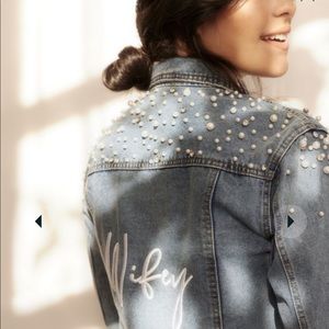 Denim bridal wifey jacket🤍✨